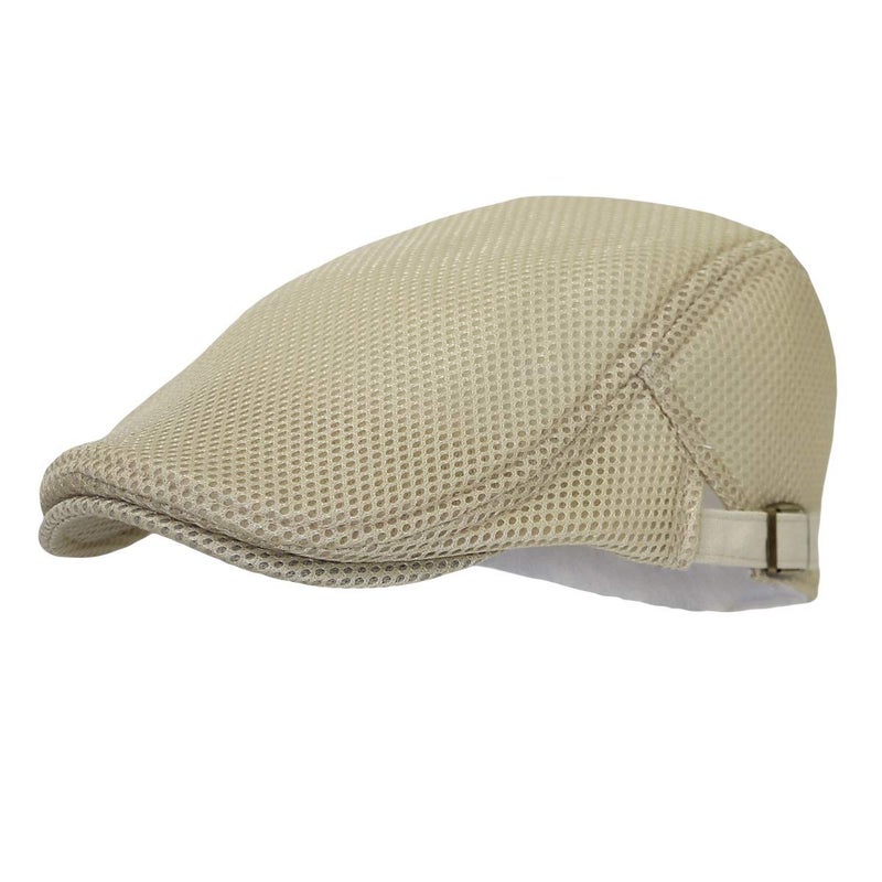 WITHMOONS Ivy Cap Summer Mesh Newsboy Irish Golf Hats MZ30038 (Mesh_Beige) - Image 1